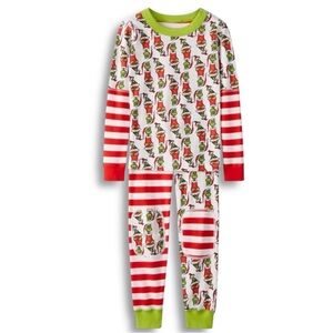 Hanna Andersson Grinch Mix It Up Pajama Set Sz 120cm